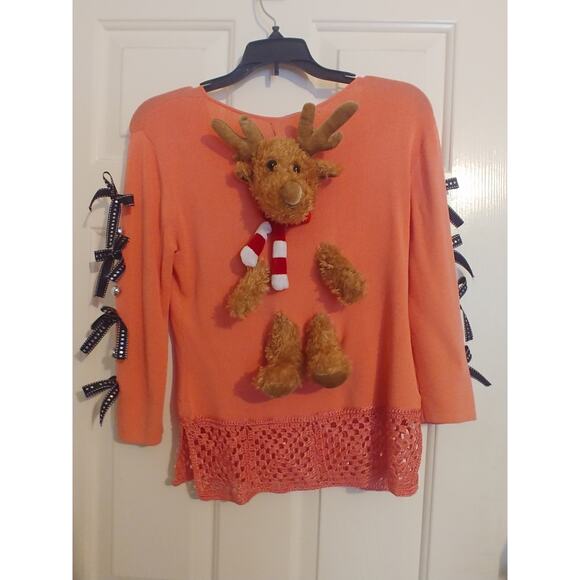Joseph A "Ugly Christmas Sweater" 3D Top Pullover Hilarious!  Small - Picture 1 of 3